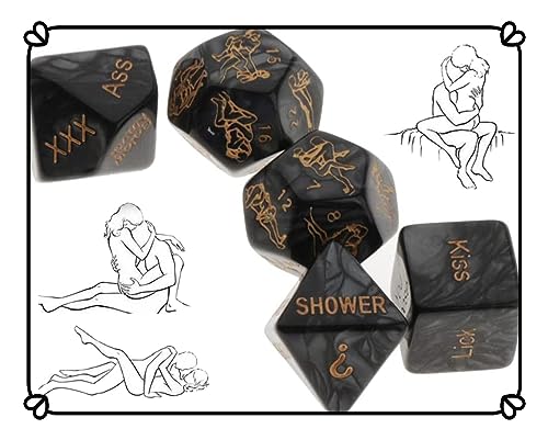 DYNLAB 5 Schwarze Spielwürfel, Lustige, Langlebige Und Tragbare Spielzeuggeschenke DYNLAB 5 Schwarze Spielwürfel, Lustige, Langlebige Und Tragbare Spielzeuggeschenke von DYNLAB