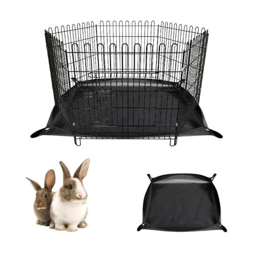 DYOUen 150 x 100 cm wasserdichte Haustier-Laufgittermatte Wiederverwendbare Urinierunterlage Meerschweinchen-Käfig Liner Bodenplane Boden für Kaninchen, Frettchen und andere Kleintiere von DYOUen