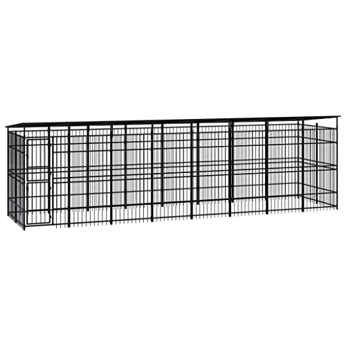 hundekäfig Auto,Hunde Gitter für zuhause,hundezwinger Outdoor,Outdoor-Hundezwinger mit Dach Stahl 14,75 m²Entworfen für Garten und Terrasse. hundekäfig Auto,Hunde Gitter für zuhause,hundezwinger Outdoor,Outdoor-Hundezwinger mit Dach Stahl 14,75 m²Entworfen für Garten und Terrasse. von DYRJDJWIDHW