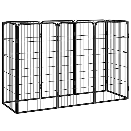 hundetransportbox alu,hundebox zuhause,Dog Crate Indoor,8-TLG. Hundelaufstall Schwarz 50x100 cm Stahl PulverbeschichtetEntworfen für Garten und Terrasse. hundetransportbox alu,hundebox zuhause,Dog Crate Indoor,8-TLG. Hundelaufstall Schwarz 50x100 cm Stahl PulverbeschichtetEntworfen für Garten und Terrasse. von DYRJDJWIDHW