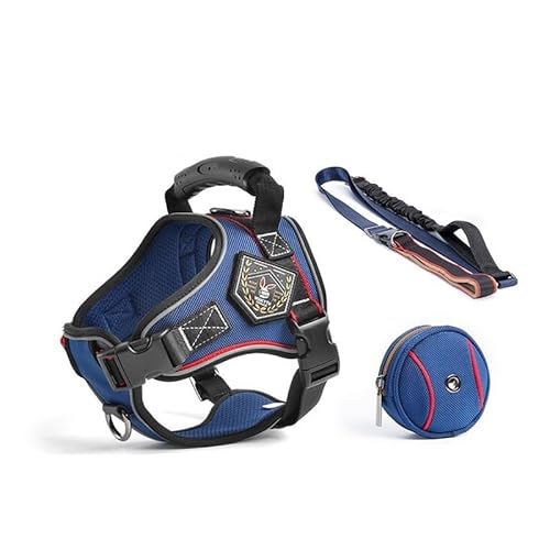 DYUES-SDOEMVIEN Hundegeschirr, Welpengeschirr, Geschirr for kleine Hunde, bequemes Design, Trainingsspaziergänge, reisefreundlich, sicherer Sitz(L-25-30KG) von DYUES-SDOEMVIEN