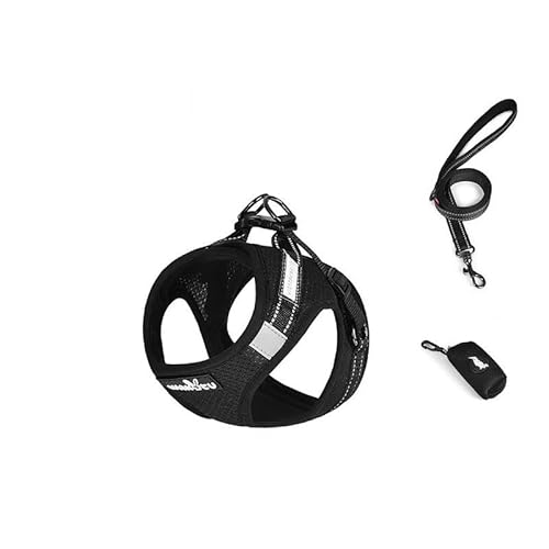 DYUES-SDOEMVIEN Hundegeschirr, Welpengeschirr, Geschirr for kleine Hunde, bequemes Design, Trainingsspaziergänge, reisefreundlich, sicherer Sitz(M-0-6KG) von DYUES-SDOEMVIEN