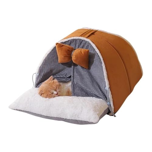 Kleines und mittelgroßes, abnehmbares Haustier-Katzenstreu, ultraweiches Haustier-Katzenstreu, bequem und warm, Katzenhöhlenbett, multifunktionales Katzenversteck, geeignet für Schlafzimmer, Kleines und mittelgroßes, abnehmbares Haustier-Katzenstreu, ultraweiches Haustier-Katzenstreu, bequem und warm, Katzenhöhlenbett, multifunktionales Katzenversteck, geeignet für Schlafzimmer, von DYUES-SDOEMVIEN