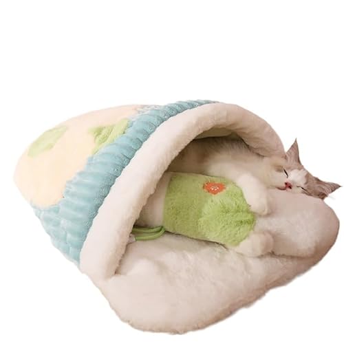 Kleines und mittelgroßes, abnehmbares Haustier-Katzenstreu, ultraweiches Haustier-Katzenstreu, bequem und warm, Katzenhöhlenbett, multifunktionales Katzenversteck, geeignet für Schlafzimmer, Kleines und mittelgroßes, abnehmbares Haustier-Katzenstreu, ultraweiches Haustier-Katzenstreu, bequem und warm, Katzenhöhlenbett, multifunktionales Katzenversteck, geeignet für Schlafzimmer, von DYUES-SDOEMVIEN