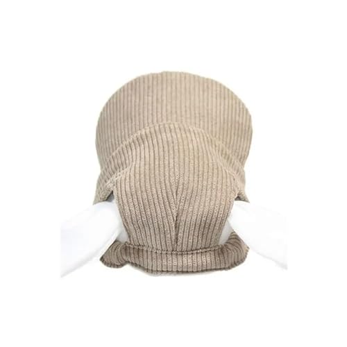 Verstellbare Baseballkappe für Hunde, atmungsaktiv, weich, Eltern-Kind-Mütze mit Ohrlöchern, für Sonnenwandern (Khaki, M) von DYUES-SDOEMVIEN