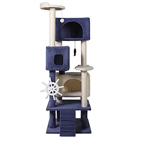 DYWOZDP Kratzbaum Katzenturm Cat Condo Sisal Kratzbäume Mit Sprungplattform Und Katzenring Katzenmöbel Activity Center Kitten Play House von DYWOZDP