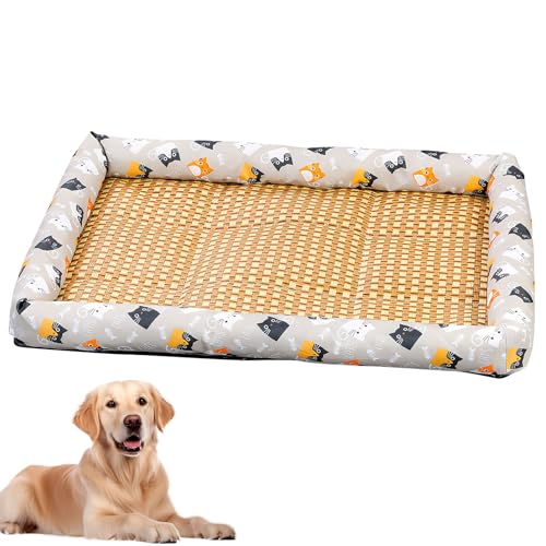 Kühlmatte für Hunde und Katzen,Kühldecke Hundebett Matte für Katzen Kühlende Haustiermatte,Haustier Sommer Matte Eisdecke für Tiere Hamster Chinchilla Hundekiste Selbstkühlend Matte (Grau, 90*70cm) von DZAY