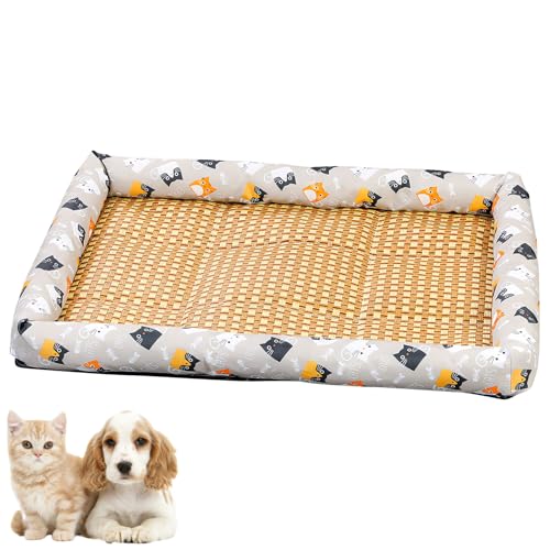 Kühlmatte für Hunde und Katzen,Kühldecke Hundebett Matte für Katzen Kühlende Haustiermatte,Haustier Sommer Matte Eisdecke für Tiere Hamster Chinchilla Hundekiste Selbstkühlend Matte (Grau, 50*40cm) von DZAY