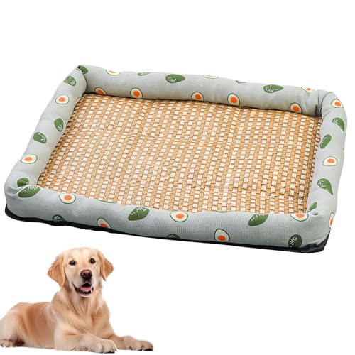 Kühlmatte für Hunde und Katzen,Kühldecke Hundebett Matte für Katzen Kühlende Haustiermatte,Haustier Sommer Matte Eisdecke für Tiere Hamster Chinchilla Hundekiste Selbstkühlend Matte (Grün, 90*70cm) von DZAY