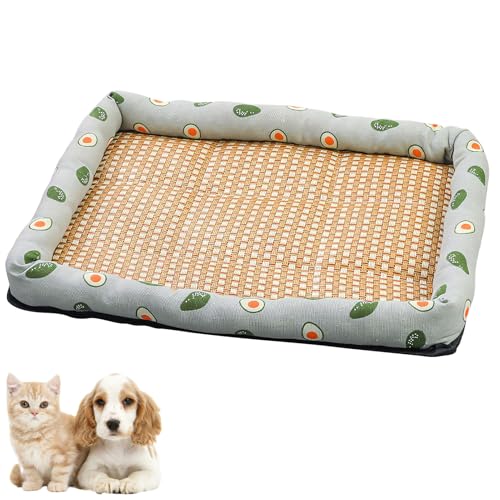 Kühlmatte für Hunde und Katzen,Kühldecke Hundebett Matte für Katzen Kühlende Haustiermatte,Haustier Sommer Matte Eisdecke für Tiere Hamster Chinchilla Hundekiste Selbstkühlend Matte (Grün, 50*40cm) von DZAY