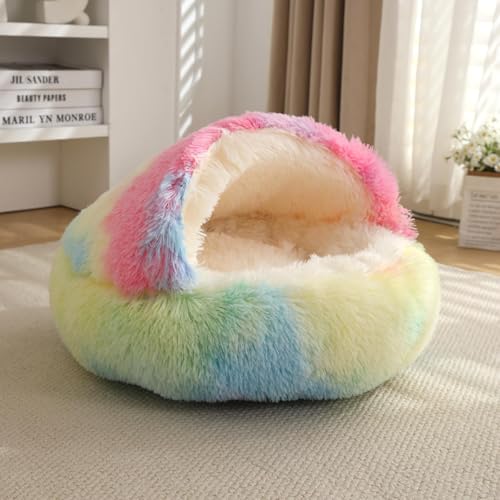 DZDPIYEZA Winter-Katzenbett mit warmer Schale, halbgeschlossenes Katzenbett, halbumrandetes Hundebett, geschlossenes Katzenbett DZDPIYEZA Winter-Katzenbett mit warmer Schale, halbgeschlossenes Katzenbett, halbumrandetes Hundebett, geschlossenes Katzenbett von DZDPIYEZA