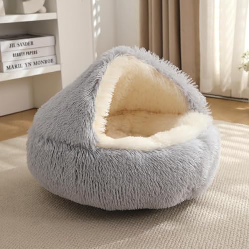 DZDPIYEZA Winter-Katzenbett mit warmer Schale, halbgeschlossenes Katzenbett, halbumrandetes Hundebett, geschlossenes Katzenbett DZDPIYEZA Winter-Katzenbett mit warmer Schale, halbgeschlossenes Katzenbett, halbumrandetes Hundebett, geschlossenes Katzenbett von DZDPIYEZA