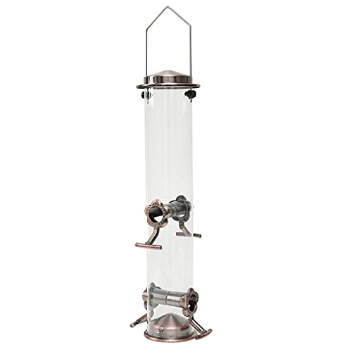 DZHCBNE 1Stück Saatgut Vogelfutter, Für Fink Hanging Goldfinch Feeder, Feeder, Metal Tube Feeders, Für Den Garten Freien Kupfer (Saatgut Nicht Inbegriffen) von DZHCBNE