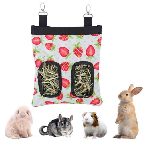 Meerschweinchen Heu Feeder, Heu Feeder Kaninchen, 1 Packung Kaninchen Heu Feeder, DZWLKJ Heu Feeder Bag Hängender Futtersack mit 2 Löchern für Kaninchen Meerschweinchen Chinchilla Hamster Kleine Meerschweinchen Heu Feeder, Heu Feeder Kaninchen, 1 Packung Kaninchen Heu Feeder, DZWLKJ Heu Feeder Bag Hängender Futtersack mit 2 Löchern für Kaninchen Meerschweinchen Chinchilla Hamster Kleine von DZWLKJ