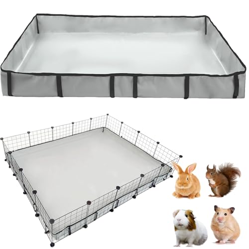 Meerschweinchen-Käfig-Auskleidung, wasserdichte und waschbare Unterseite, auch für Kaninchen, Hasen, Chinchillas, Igel, Frettchen und andere Kleintiere (121,9 x 152,4 cm) von DZWLKJ