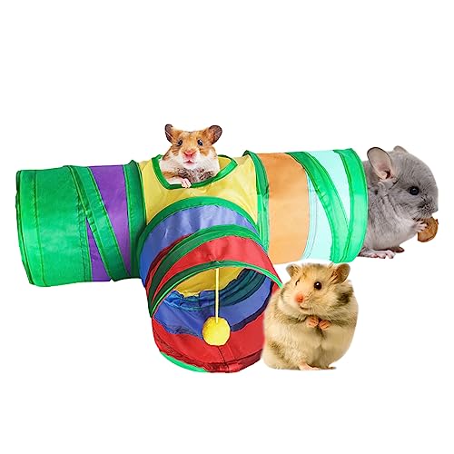 Meerschweinchentunnel und Tube DZWLKJ Kleintiertunnel Versteck und Röhren mit 3-Wege-zusammenklappbarem, interaktiver DZWLKJ für Hamster, Chinchilla, Igel, Frettchen, Babykaninchen von DZWLKJ