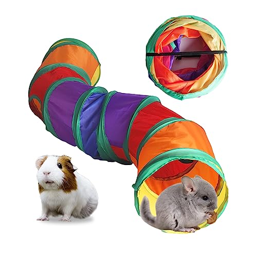 Meerschweinchentunnel und Tube DZWLKJ Kleintiertunnel Versteck und Röhren mit 3-Wege-zusammenklappbarem, interaktiver DZWLKJ für Hamster, Chinchilla, Igel, Frettchen, Babykaninchen von DZWLKJ