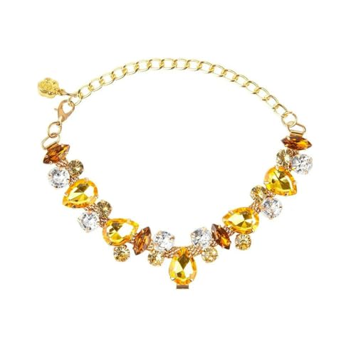 DaBingDian Mode Haustier Katze Kristall Schmuck Zubehör Einstellbare Luxus Bling Edelstein Welpen Kätzchen Halskette Halsband für Katzen von DaBingDian
