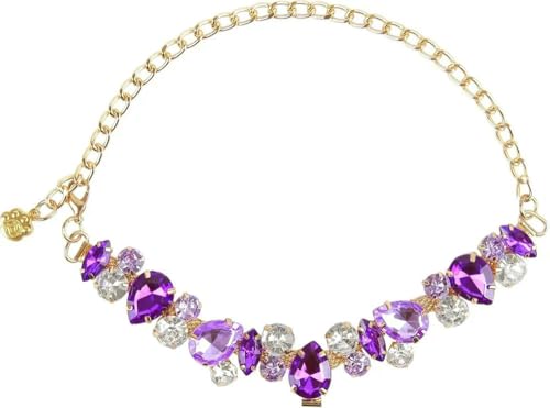 DaBingDian Mode Haustier Katze Kristall Schmuck Zubehör Einstellbare Luxus Bling Edelstein Welpen Kätzchen Halskette Halsband für Katzen von DaBingDian