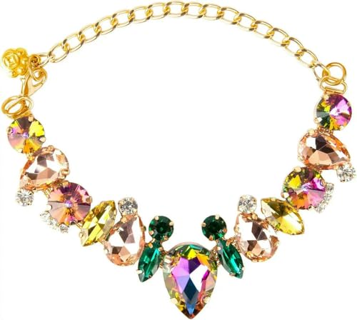 DaBingDian Mode Haustier Katze Kristall Schmuck Zubehör Einstellbare Luxus Bling Edelstein Welpen Kätzchen Halskette Halsband für Katzen von DaBingDian