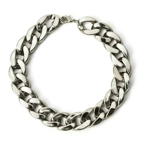 DaBingDian Modisches Hundehalsband mit Goldener Kette, verstellbare Haustierhalskette für Katzen, Hunde und Pitbulls – stilvolles Halsband-Accessoire aus Metall DaBingDian Modisches Hundehalsband mit Goldener Kette, verstellbare Haustierhalskette für Katzen, Hunde und Pitbulls – stilvolles Halsband-Accessoire aus Metall von DaBingDian