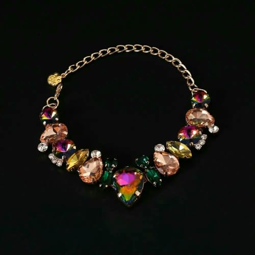 DaBingDian Süßes Katzenhalsband mit Strasssteinen, verstellbar, Prinzessinnen-Stil, Diamant-Halskette für Haustiere, Bunte Perlenkette für Haustiere, Geburtstagsparty von DaBingDian