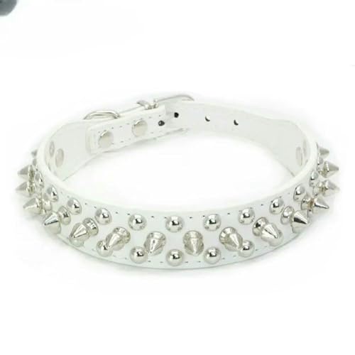 DaBingDian Verstellbares Hundehalsband aus PU-Leder mit Metallnieten-Spikes, Halsband im Punk-Stil mit Nieten für kleine Hunde und Katzen DaBingDian Verstellbares Hundehalsband aus PU-Leder mit Metallnieten-Spikes, Halsband im Punk-Stil mit Nieten für kleine Hunde und Katzen von DaBingDian