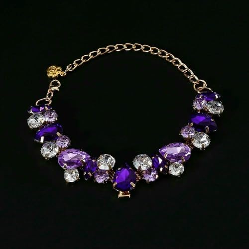 DaBingDian Verstellbares Katzenhalsband mit Kristall-Strasssteinen, glitzernde Hochzeitskette für Welpen und Kätzchen – süßes Haustier-Schmuck-Accessoire von DaBingDian