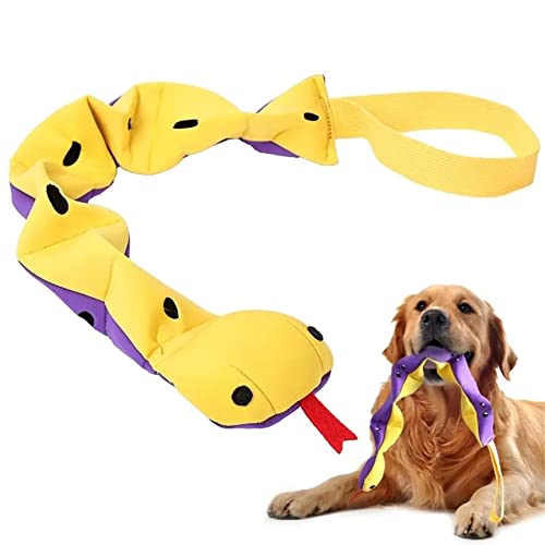 DaBoJinGo Quietschendes Hundespielzeug/Schlangenförmiges Zähneknirschen aus superelastischem Stoff, interaktives, extrem langlebiges Hundespielzeug,Geschenke zum Schnüffeltraining von DaBoJinGo