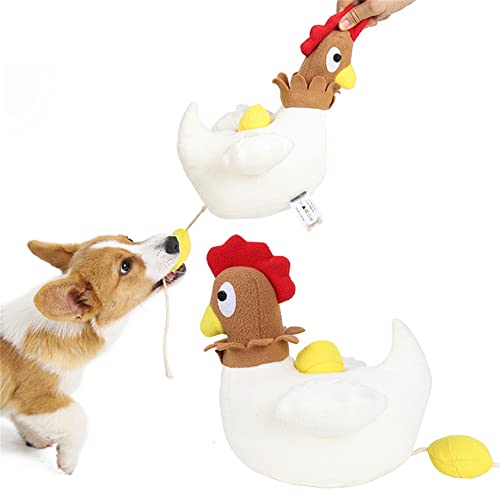 DaBoJinGo Snuffle Crinkle Toy,Hühner Legen Eier Formtrainingsquietschen für Hundespielzeug,Stressabbau Interaktives Hundespielzeug Futterspiel zum Schnüffeln,Mental stimulierendes Spielzeug für Hunde von DaBoJinGo
