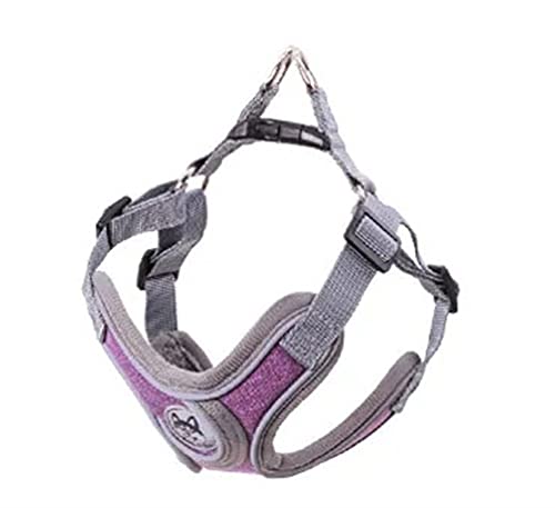 No Pull Harness Atmungsaktives Mesh-Sportgeschirr und Leine-Set, eine weiche Weste für das Hundetraining im Freien, einfach zu bedienen,S,Purple von DaBoJinGo