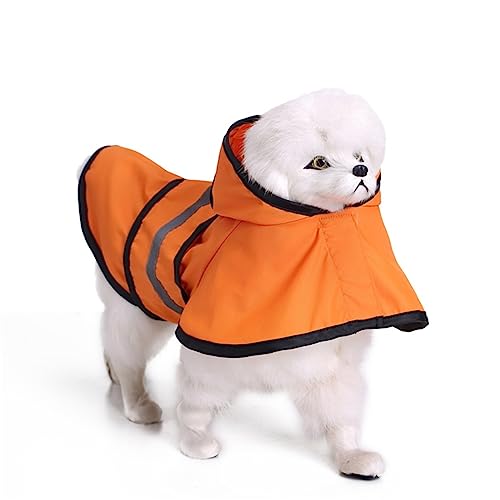 Wasserdichter Regenmantel, Haustier-Regenbekleidung, Allwetter-reflektierender Hunde-Regenmantel mit Kapuze für kleine bis große Hunde,XL von DaBoJinGo