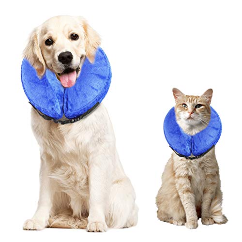 Aufblasbares Halsband für Haustiere, bequemes E-Halsband für Hunde und Katzen, Hundezapfen nach der Operation, aufblasbares Hundehalsband für Haustiere nach der Operation oder Wunden von DaMohony