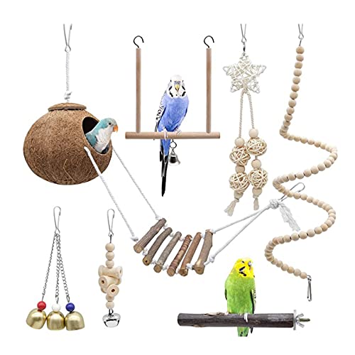 DaMohony Vogelkäfig-Spielzeug, zum Aufhängen, geeignet für Finken, Wellensittiche, Aras von DaMohony