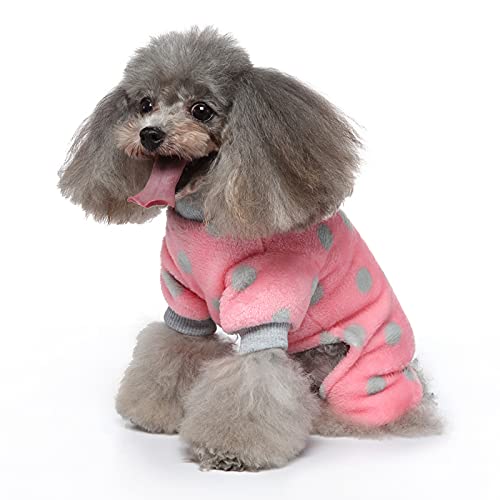 Haustier-Kleidung, Fleece, für Herbst und Hund, Schlafanzug, warm, Nachtwäsche für kleine Hunde von DaMohony