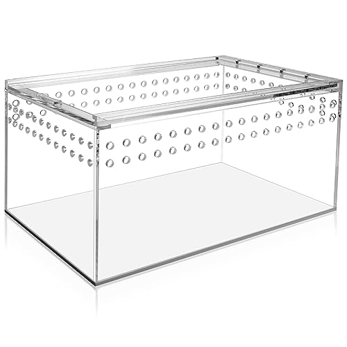 Magnetische Reptilien-Zuchtbox aus Acryl,transparente Zaun-Zuchtbox,Amphibien-Haustier-Zuchtbox,geeignet für Schildkröten,Frösche,usw von DaSvHeng