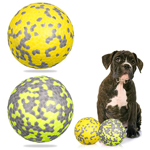 Dacitiery Unzerstörbarer Hundeball Ball Widerstandsfähige Zahntraining Hundespielzeug Gummi Hundespielzeug Überwurf Spielzeug Hund Ball Hund Jolly Ball für kleine mittelgroße große Hunde (7,6 cm) von Dacitiery