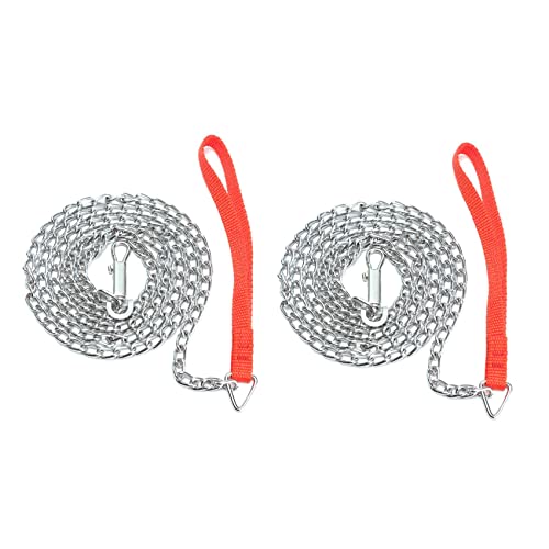 Daconovo 2X 1,6 M Schwere Metallkette Hundewelpen zu Fuß FüHren Leine Clip von Daconovo