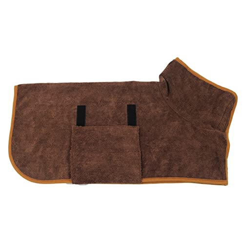 Dacvgog Hunde Bademantel Handtuch Hund Trocken Mantel Mikrofaser Schnell Trocknend Super Absorbierendes Haustier Hund Katze Bademantel Handtuch,L Kaffee von Dacvgog