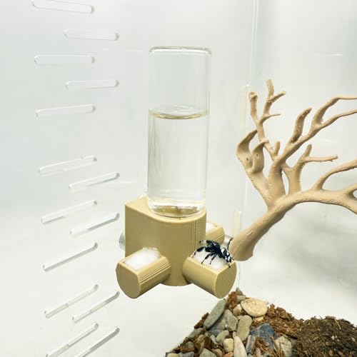 Springspinnen-Wasserspender, magnetischer Futterspender zum Aufhängen, geeignet für Springspinnen, Vogelspinnen, Beteranterinnen, Baumtiere und anderes Zubehör für Kleintiergehege (Holzfarbe, 15 ml) Springspinnen-Wasserspender, magnetischer Futterspender zum Aufhängen, geeignet für Springspinnen, Vogelspinnen, Beteranterinnen, Baumtiere und anderes Zubehör für Kleintiergehege (Holzfarbe, 15 ml) von Daerky