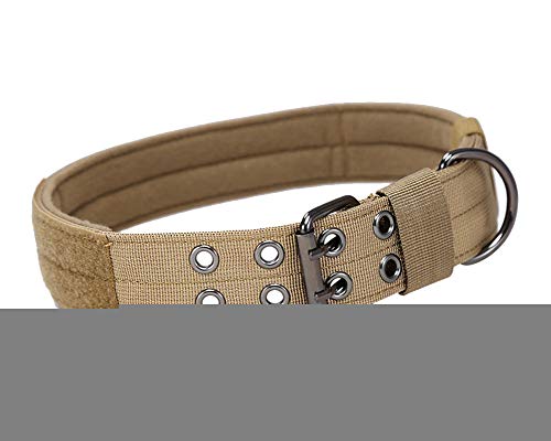 DAIHAN Militärisches Training Hochleistungs-Verstellbare Hundehalsband Weiches Hundehalsband mit D-Ring-Metallschnalle für mittelgroße Hunde NingCOB XL von DAIHAN