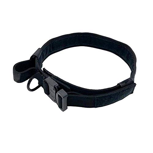Hundehalsband Military Training Nylon verstellbar mit Metall D Ring & Schnalle Nackengürtel für Große Mittelgroß Kleine Hunde Schwarz XL von DAIHAN