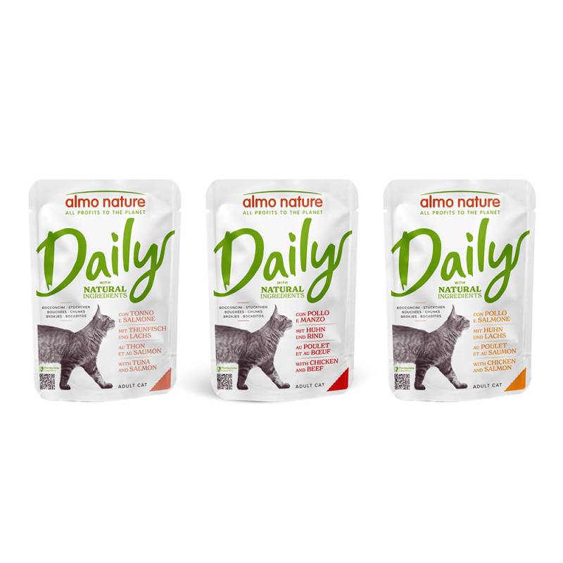 Almo Nature Daily Menu Pouch 6 x 70 g - Mixpaket 1 (3 Sorten) von Almo Nature Daily