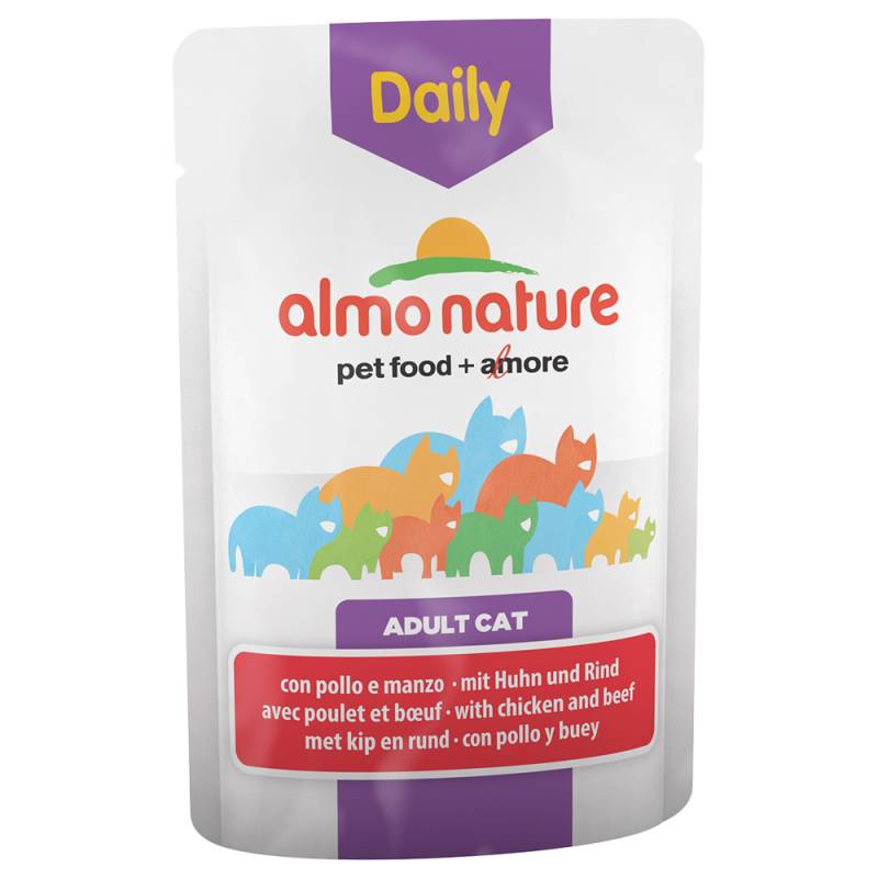 Sparpaket Almo Nature Daily Menu Pouch 12 x 70 g - Mixpaket 2 (2 Sorten) von Almo Nature Daily