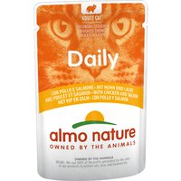 Sparpaket Almo Nature Daily Menu Pouch 12 x 70 g - Mix 1 (Huhn & Lachs, Thunfisch & Lachs, Huhn & Rind) von Almo Nature Daily