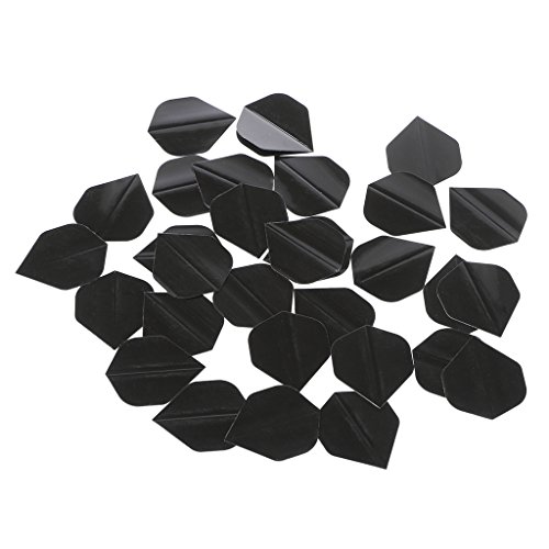 Dairyshop 30 Stück hochwertige einfache, reine schwarze PET-Dart-Flights. von Dairyshop
