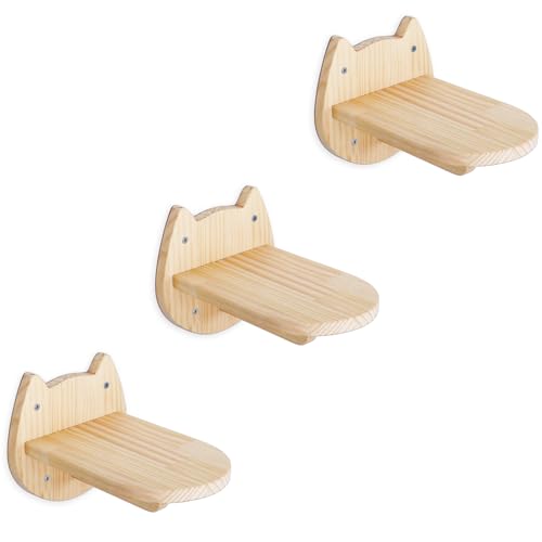 DaizySight Katzentreppe Wand Klettern 3er-Set | Katzenleiter Katzen Möbel Innen Kletterwand Katzenmöbel Wandelement Wandpark Set, für Katze Klettern Spielen Faulenzen von DaizySight