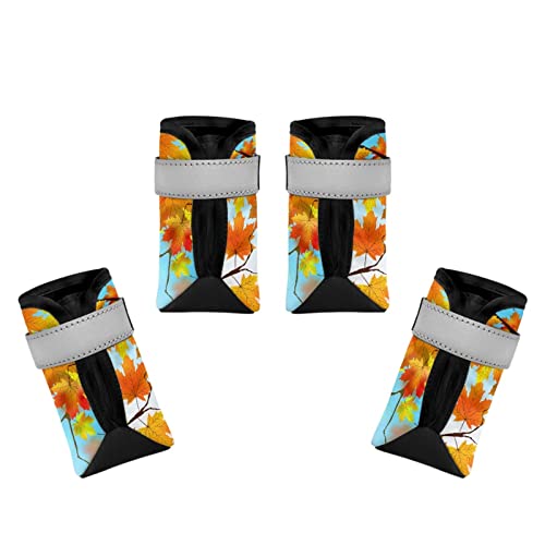 Dajingkj Fall Dog Shoes Breathable Thanksgiving Maple Leaf Dog Boot with Reflective Strip Anti-Rutsch Booties for Small Medium Large Dogs Puppy Shoes Paw Protector for Wiking 4PCS Dajingkj Fall Dog Shoes Breathable Thanksgiving Maple Leaf Dog Boot with Reflective Strip Anti-Rutsch Booties for Small Medium Large Dogs Puppy Shoes Paw Protector for Wiking 4PCS von Dajingkj