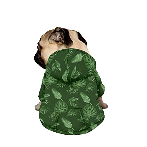Dajingkj Grünes Hunde-Sweatshirt für mittelgroße Hunde, große Hunde, modisch, niedlich, glücklich, Hunde-Kostüme, Haustierkleidung mit Taschen, warmer Mantel für Welpen, Herbst, Winter, Festliches von Dajingkj