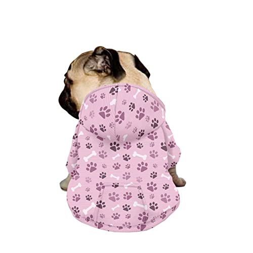 Dajingkj Hunde-Kapuzenpullover für mittelgroße Hunde, Hundepfoten-Druck, modisch, niedlich, Haustierkleidung, Sweatshirts mit Taschen, warmer Mantel für Welpen, Herbst, Winter, Festliches Verkleiden, Dajingkj Hunde-Kapuzenpullover für mittelgroße Hunde, Hundepfoten-Druck, modisch, niedlich, Haustierkleidung, Sweatshirts mit Taschen, warmer Mantel für Welpen, Herbst, Winter, Festliches Verkleiden, von Dajingkj